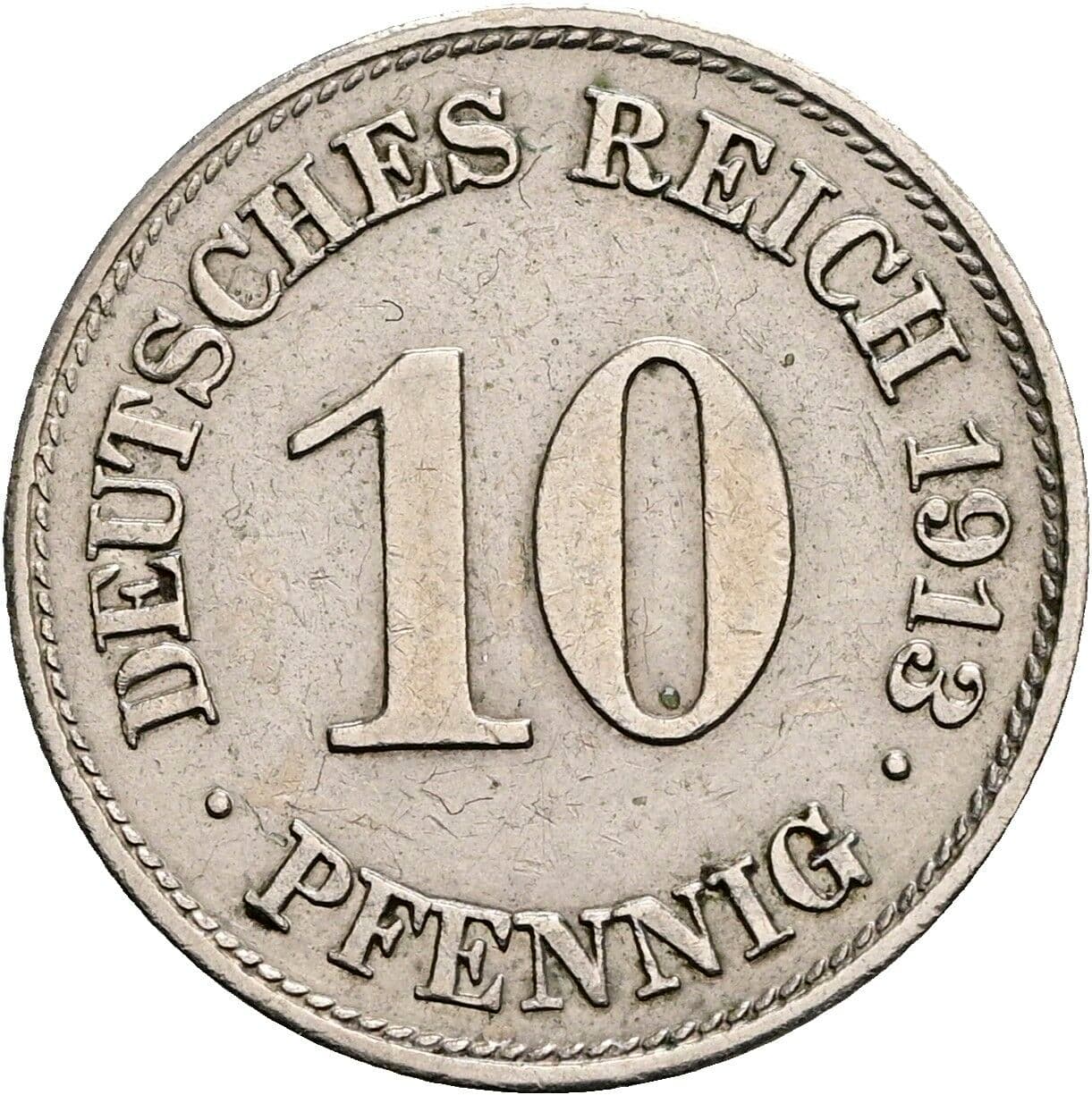 10 Pfennig 1913 E – Vorderseite