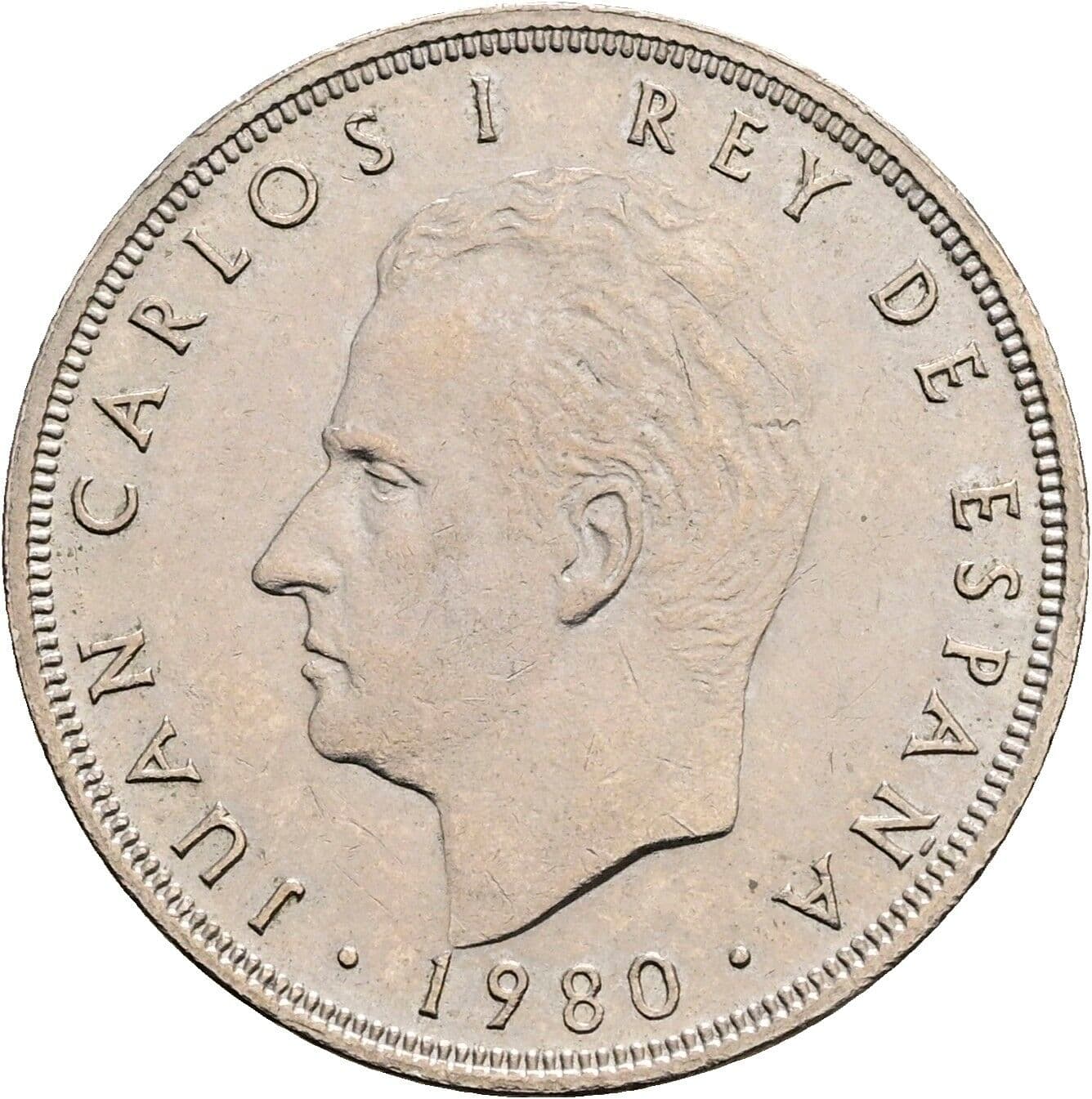 5 Pesetas Juan Carlos (1975-2014) 1980 – Vorderseite