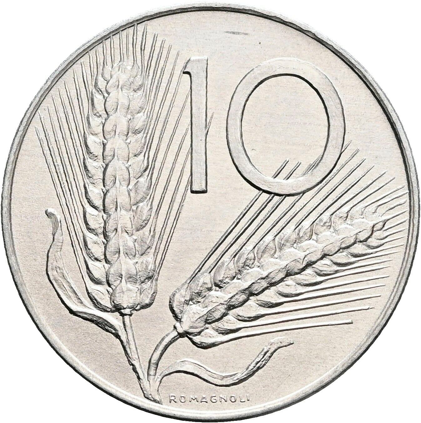 10 Lire 1978 – Vorderseite
