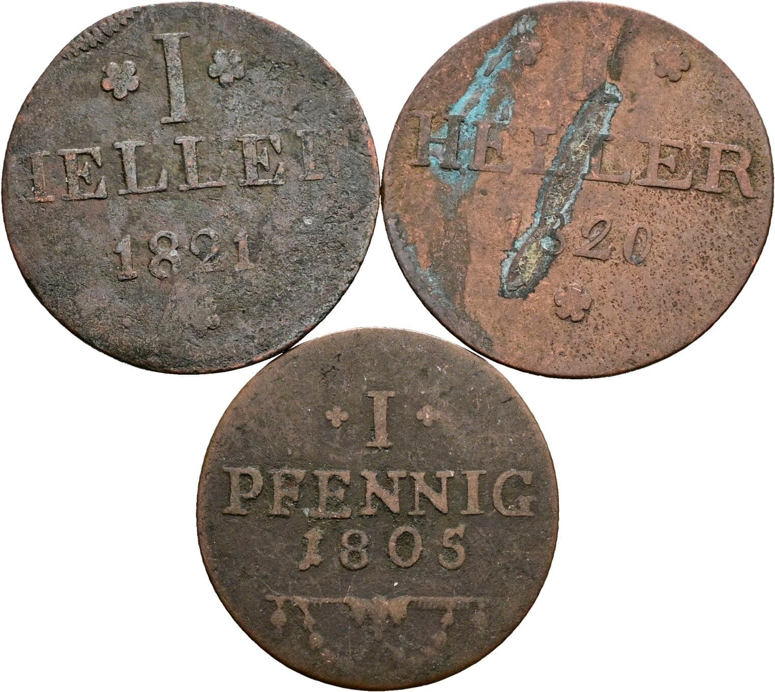 Lot 3 Stück Kleinmünzen – Vorderseite