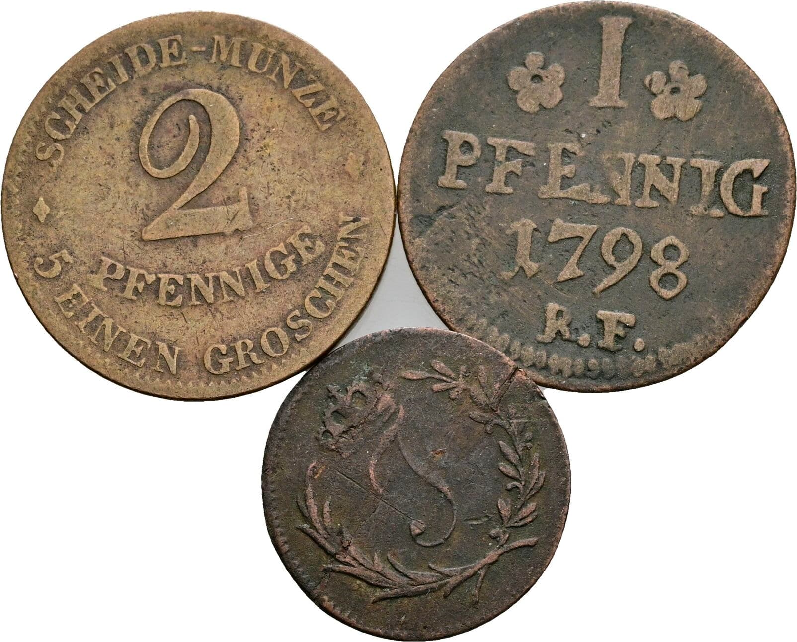 Lot 3 Stk. Kleinmünzen – Vorderseite