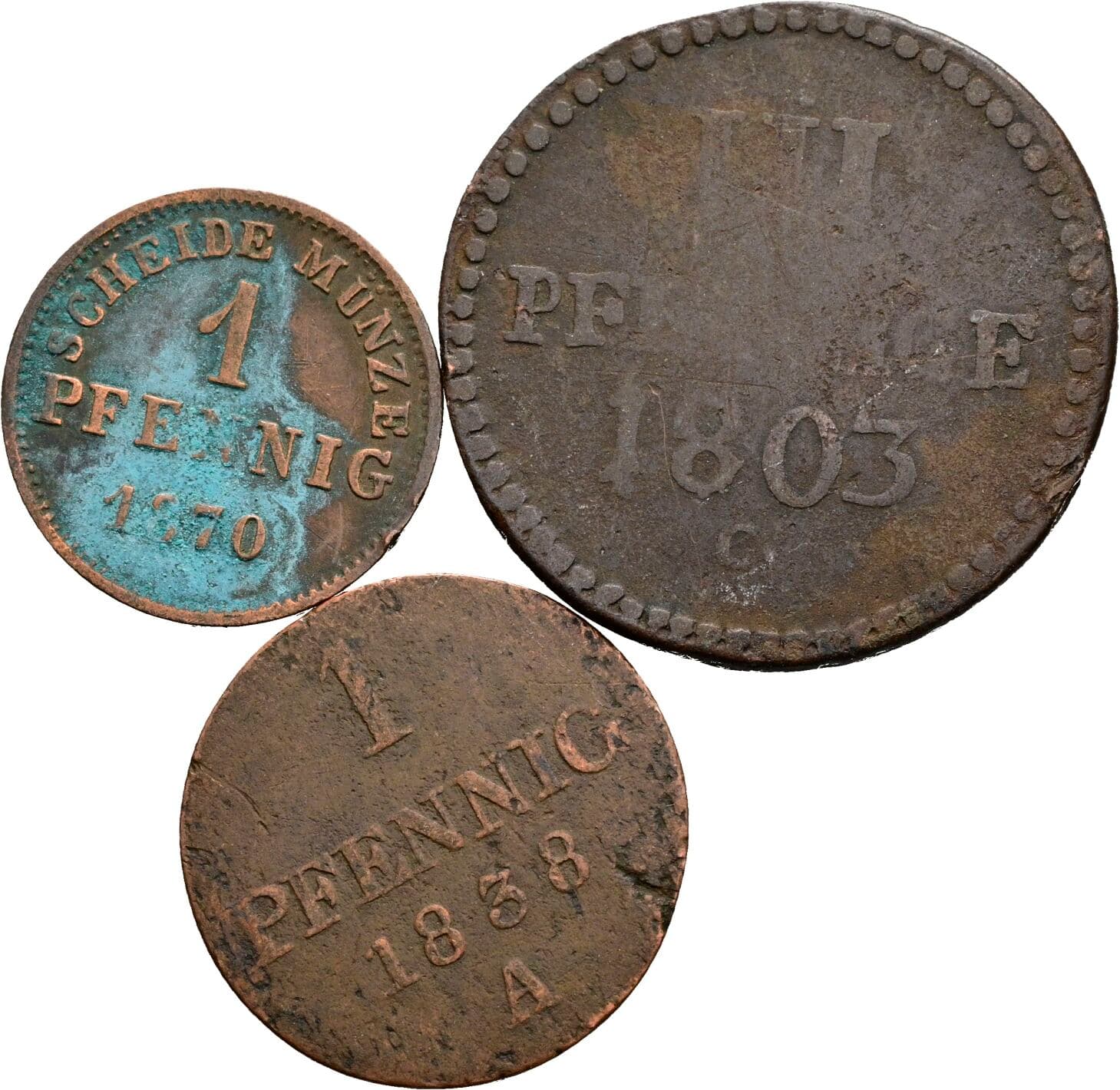 Lot 3 Stück Kleinmünzen – Vorderseite