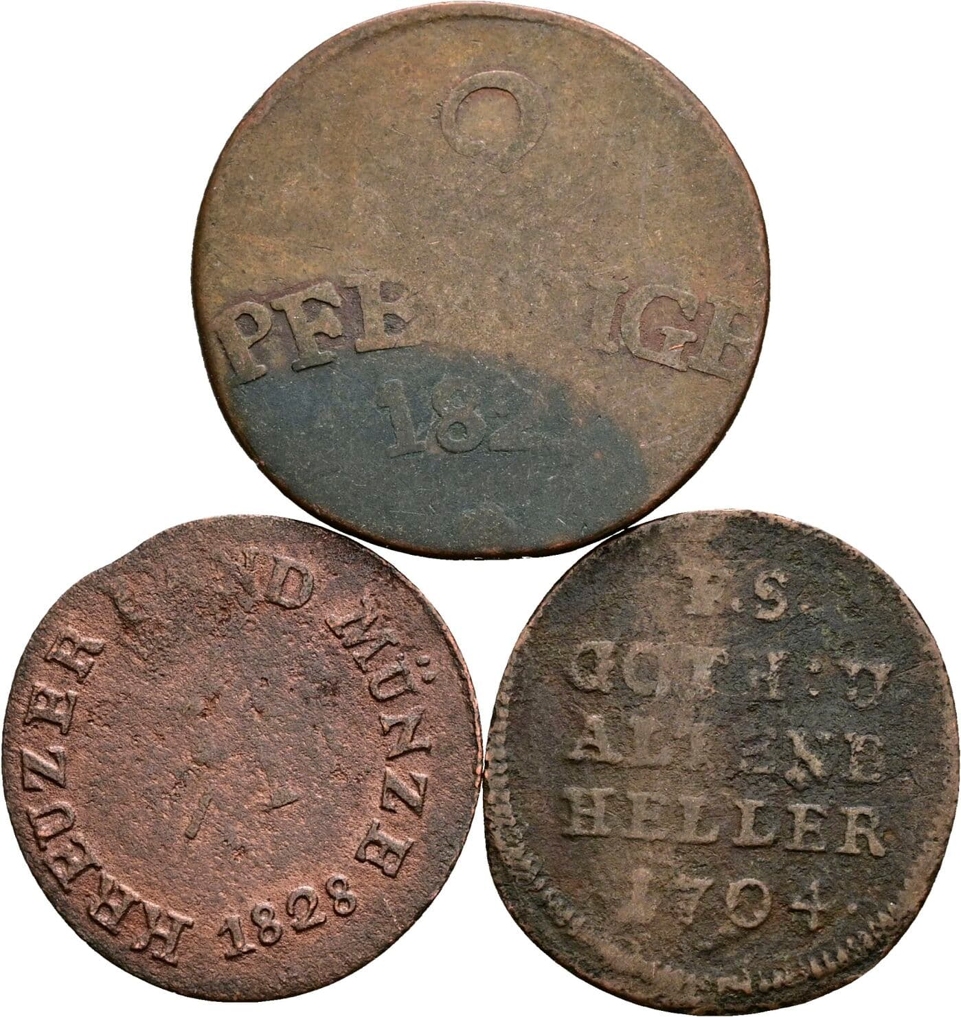 Lot 3 Stück Kleinmünzen – Vorderseite
