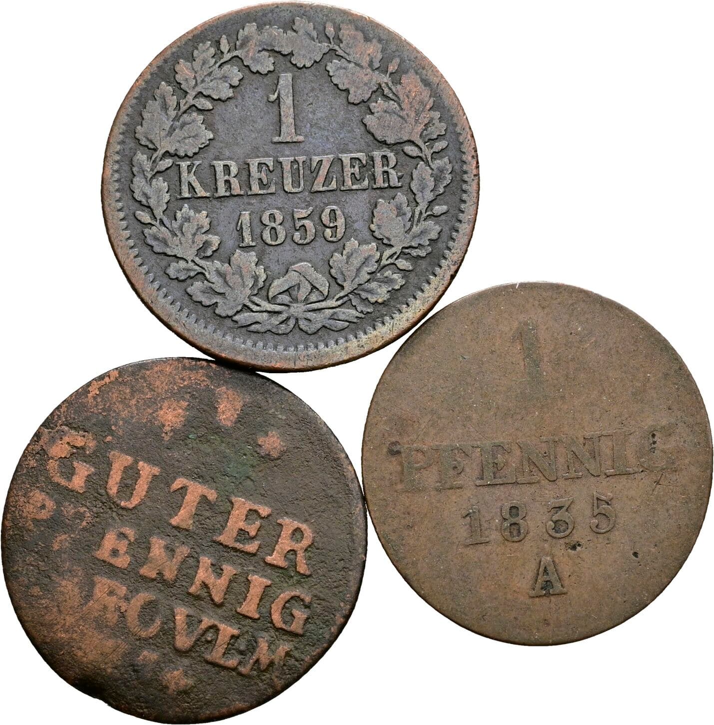 Lot 3 Stück Kleinmünzen – Vorderseite
