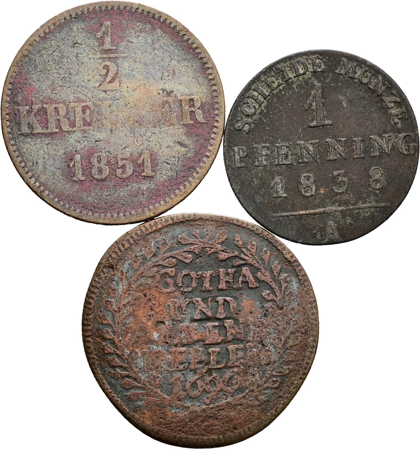 Lot 3 Stück Kleinmünzen – Vorderseite