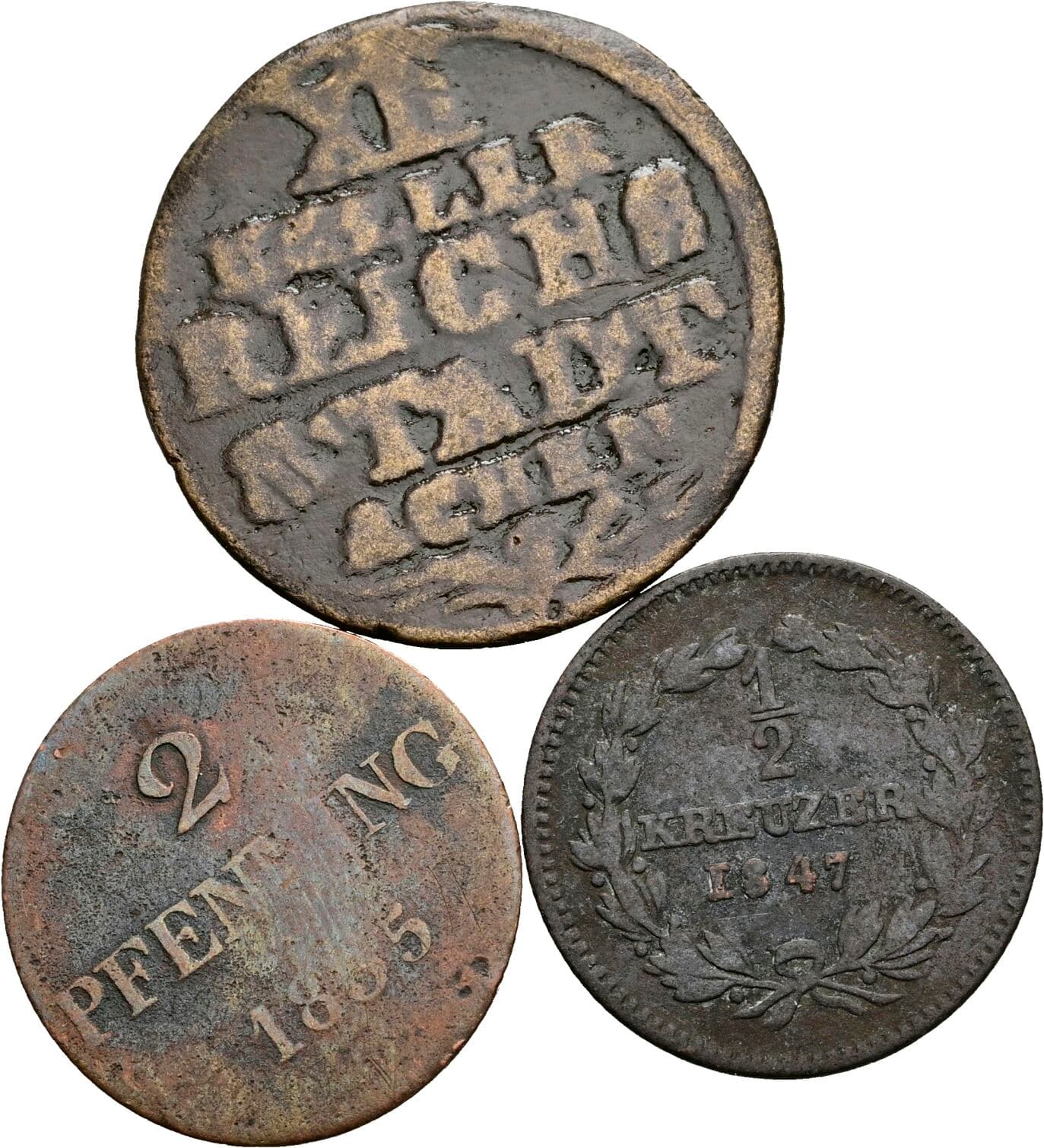 Lot 3 Stück Kleinmünzen – Vorderseite