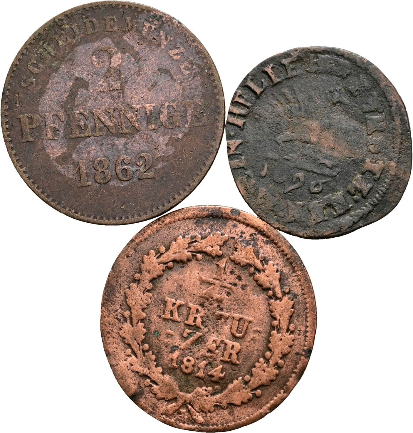 Lot 3 Stück Kleinmünzen – Vorderseite