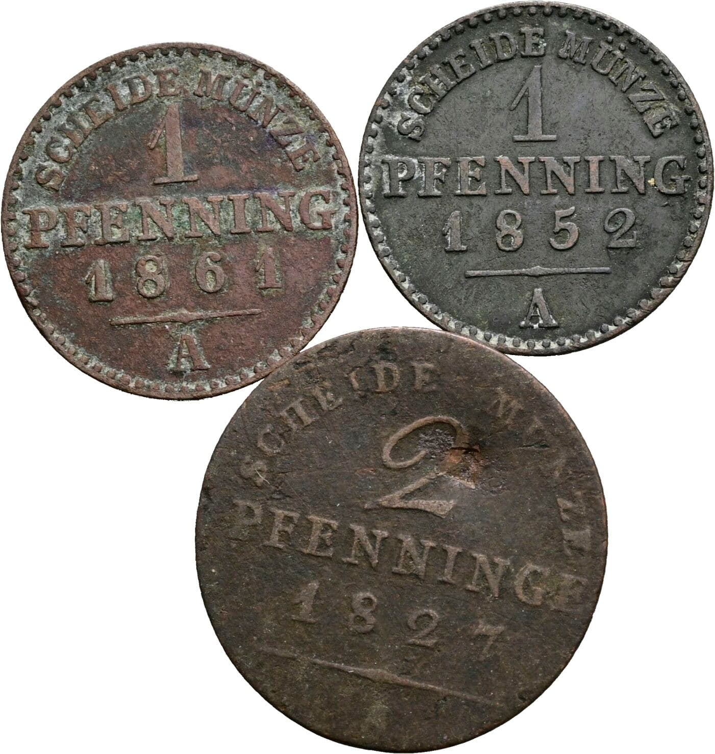 Lot 3 Stk. Kleinmünzen – Vorderseite