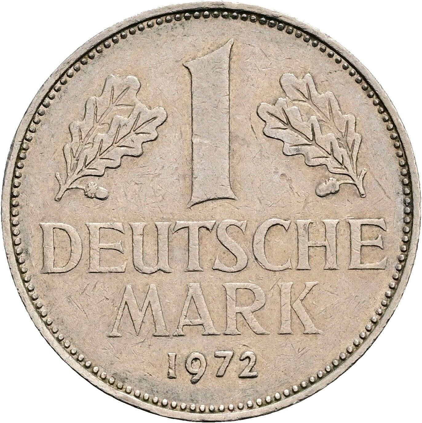 1 Deutsche Mark 1972 J – Vorderseite