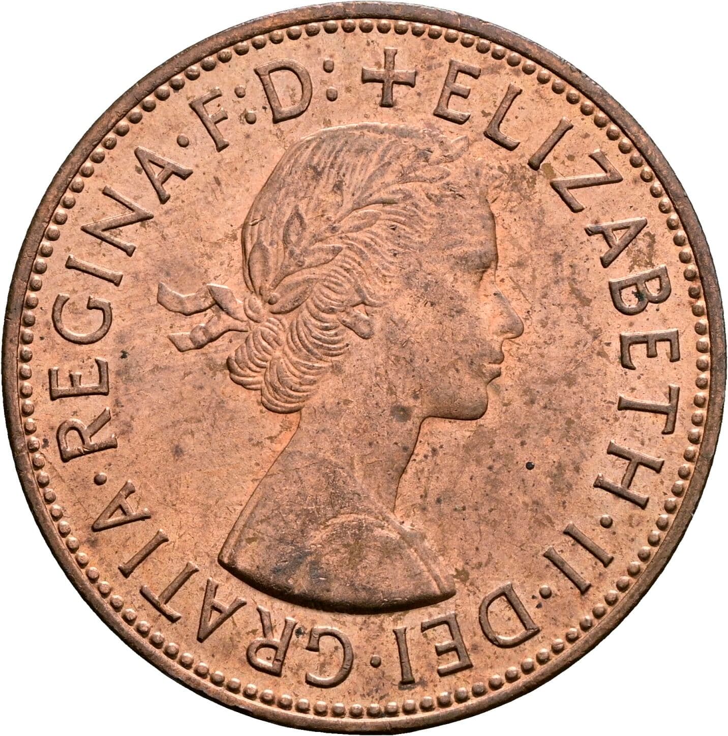 1 Penny Elisabeth II. 1952-2022 1967 – Vorderseite