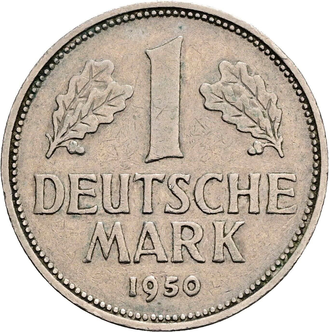 1 Deutsche Mark 1950 D – Vorderseite