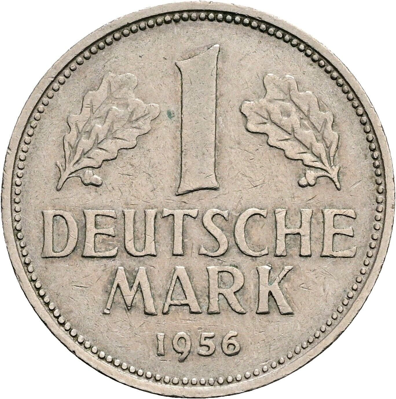 1 Deutsche Mark 1956 D – Vorderseite