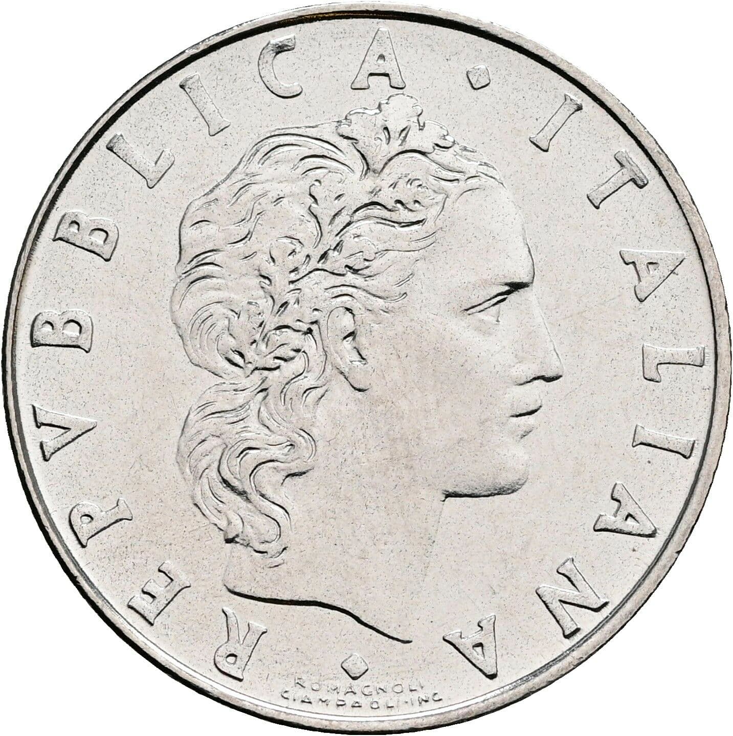 50 Lire 1974 – Vorderseite