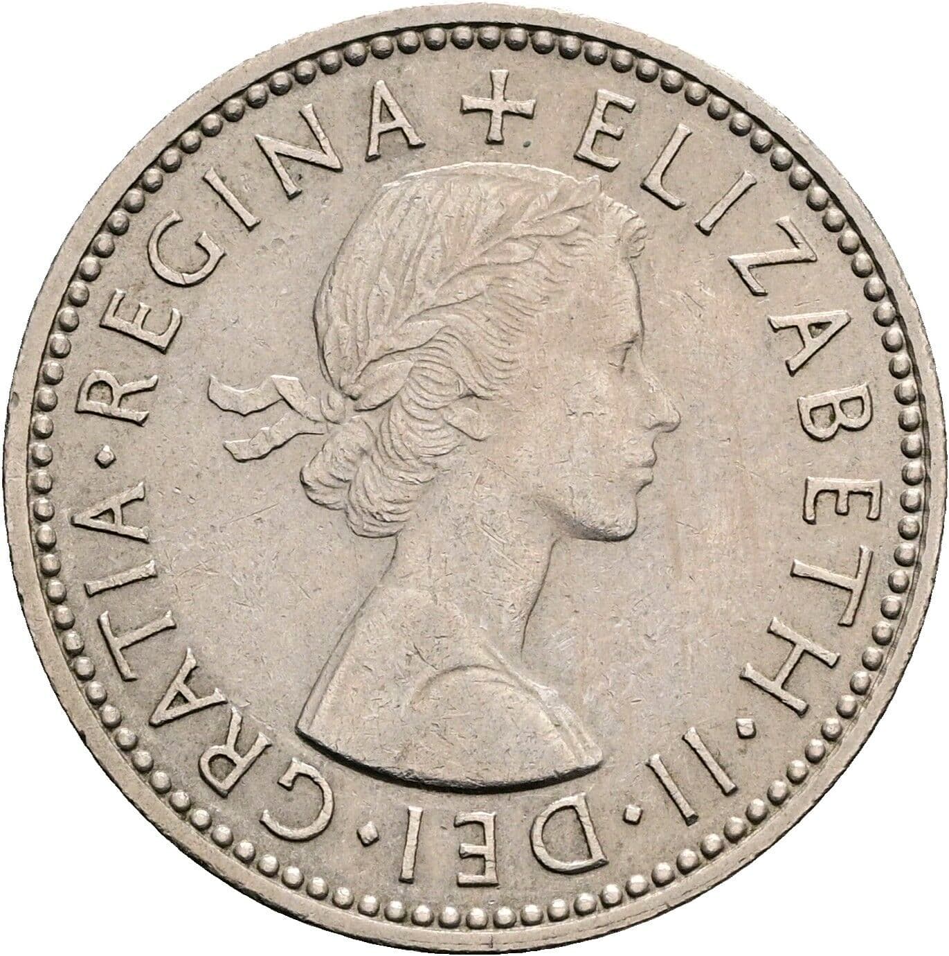 1 Shilling Elisabeth II. 1952-2022 1960 – Vorderseite