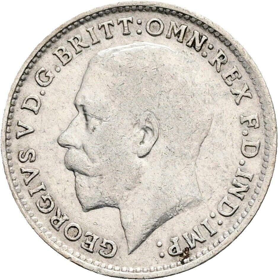 3 Pence George V. (1910-1936) 1917 – Vorderseite