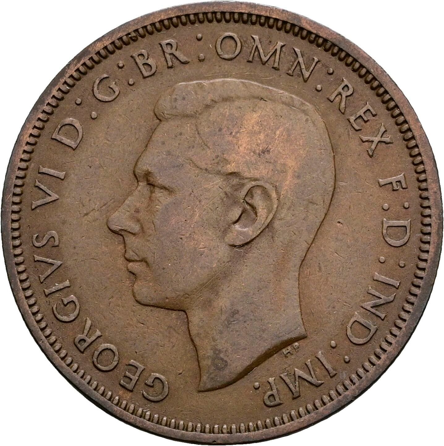 Half Penny George VI. 1936-1952 1941 – Vorderseite