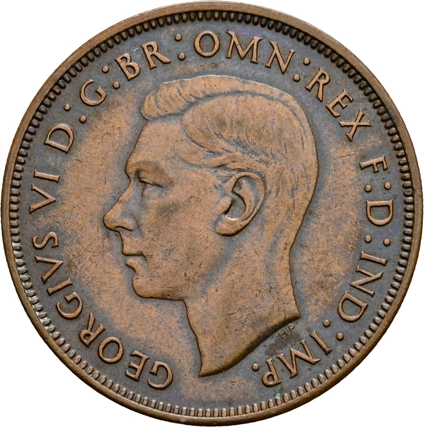 1 Penny George VI. 1936-1952 1948 – Vorderseite