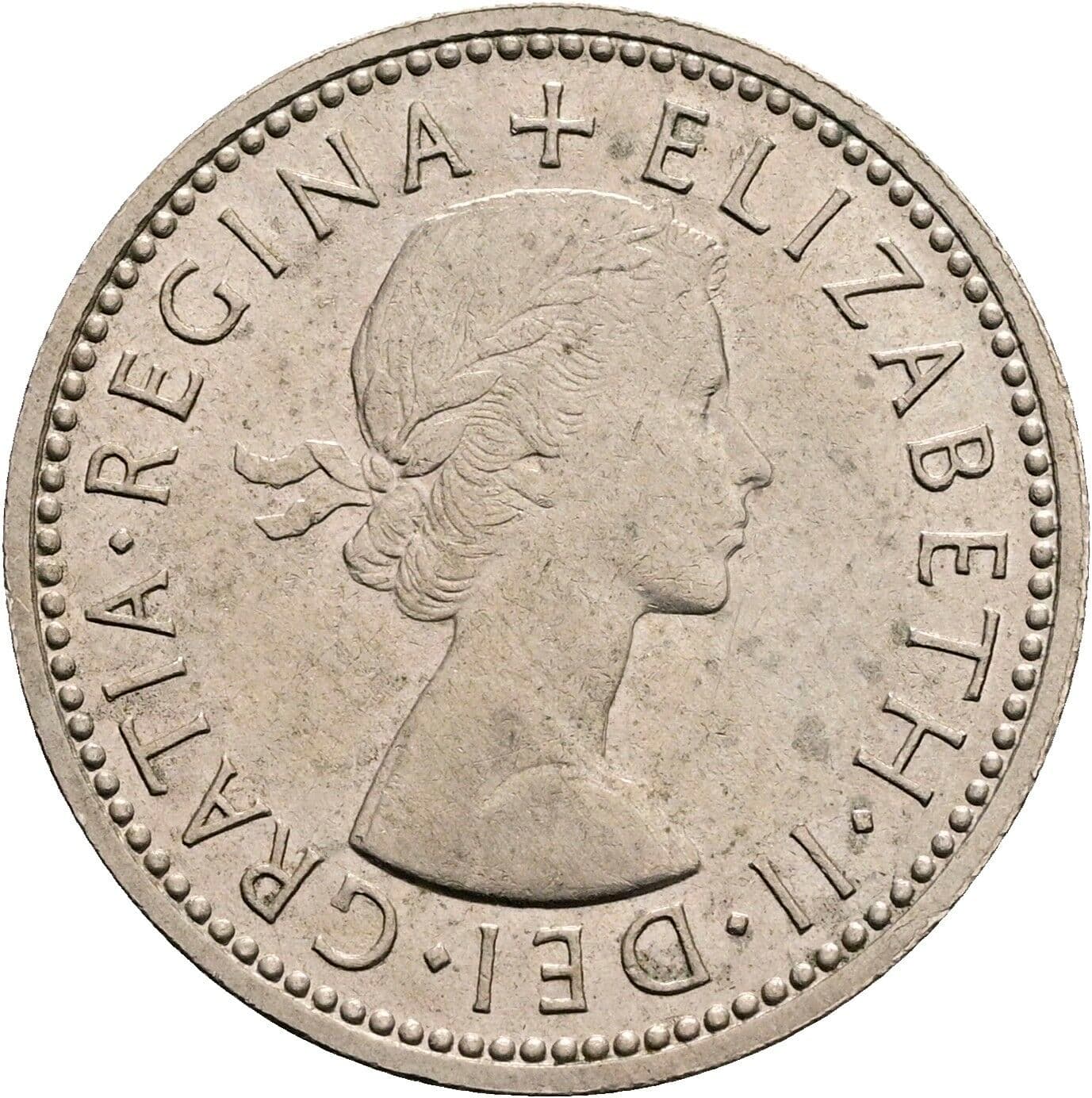 1 Shilling Elisabeth II. 1952-2022 1962 – Vorderseite