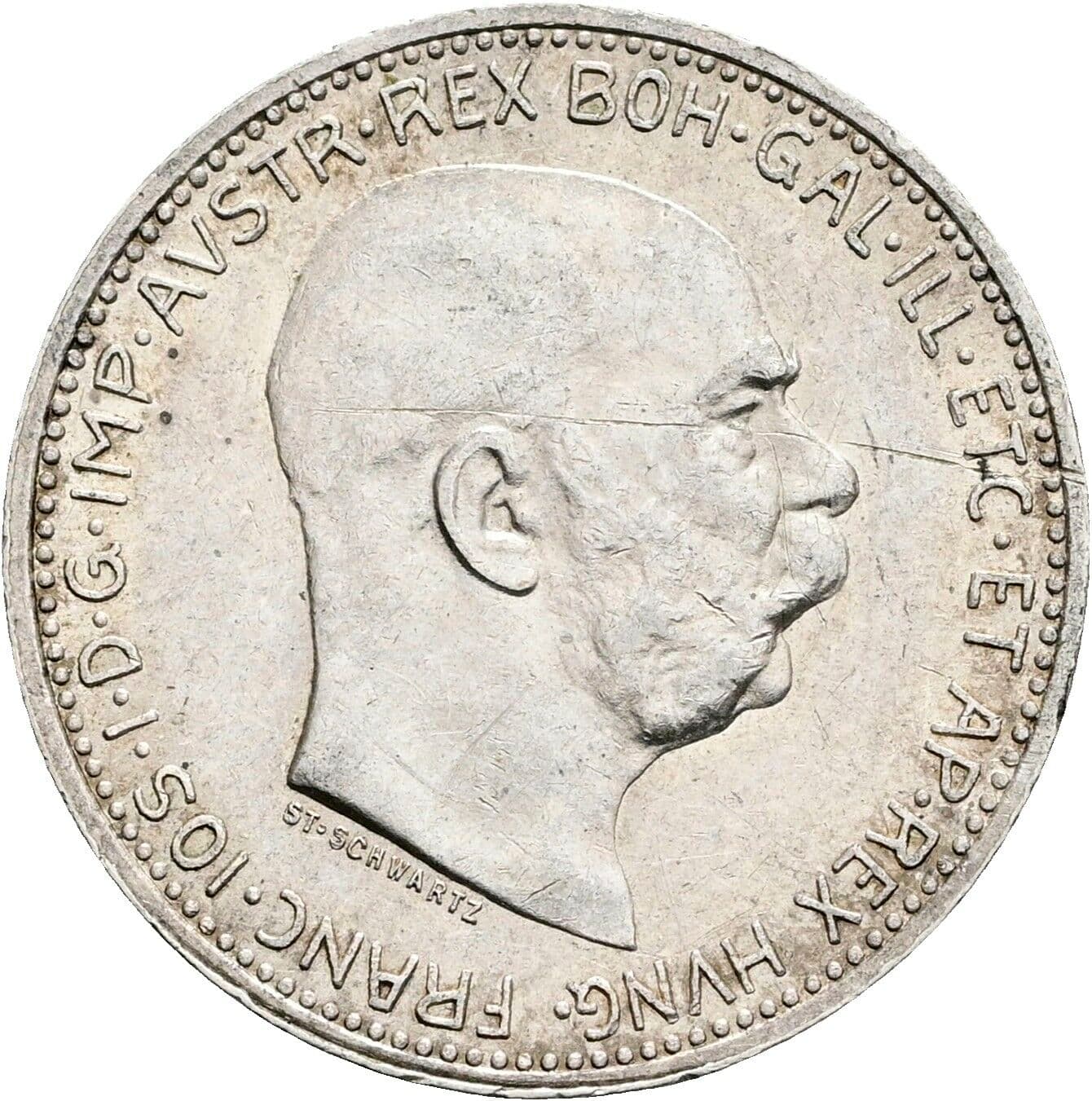 1 Krone Franz Joseph I. 1848-1916 1915 – Vorderseite