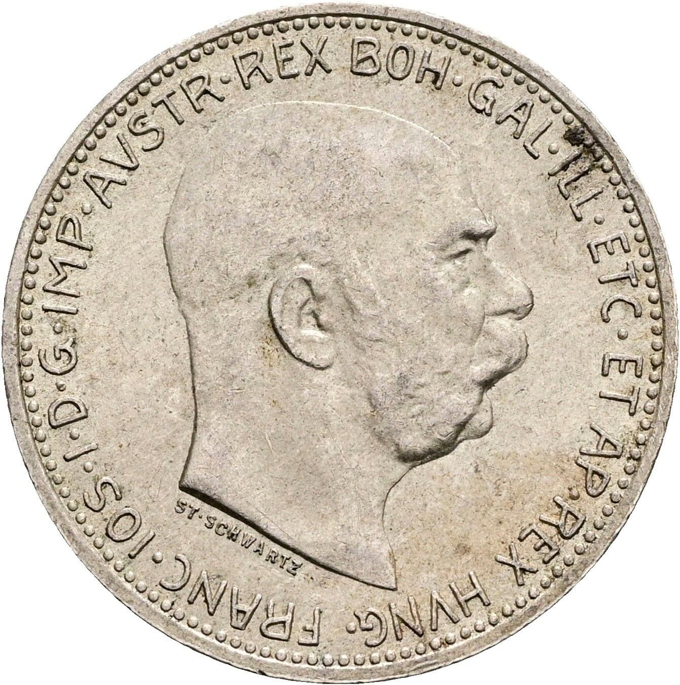 1 Krone Franz Joseph I. 1848-1916 1915 – Vorderseite