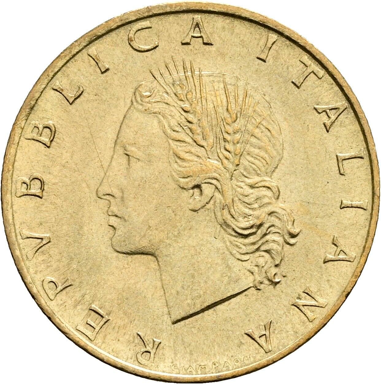20 Lire 1989 – Vorderseite