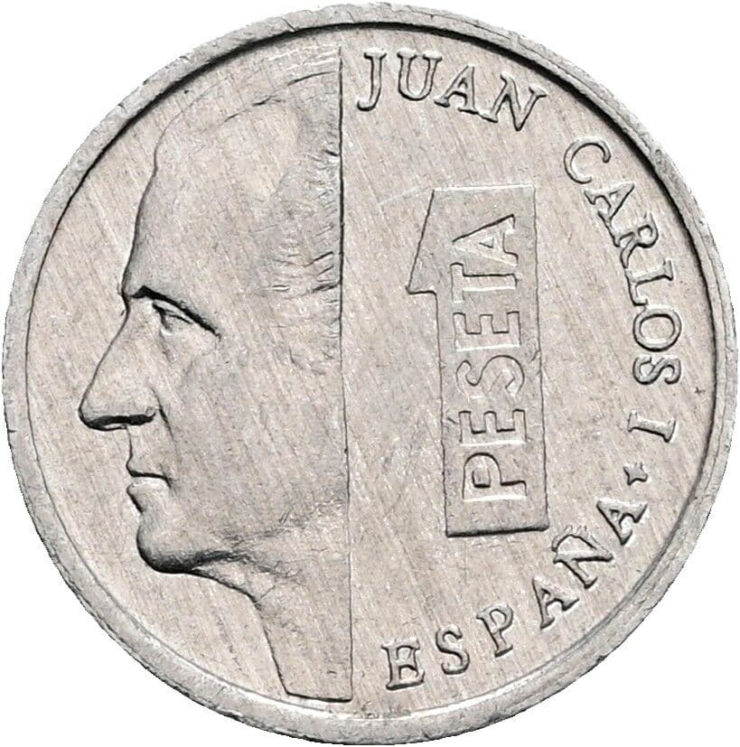 1 Peseta Juan Carlos (1975-2014) 1998 – Vorderseite