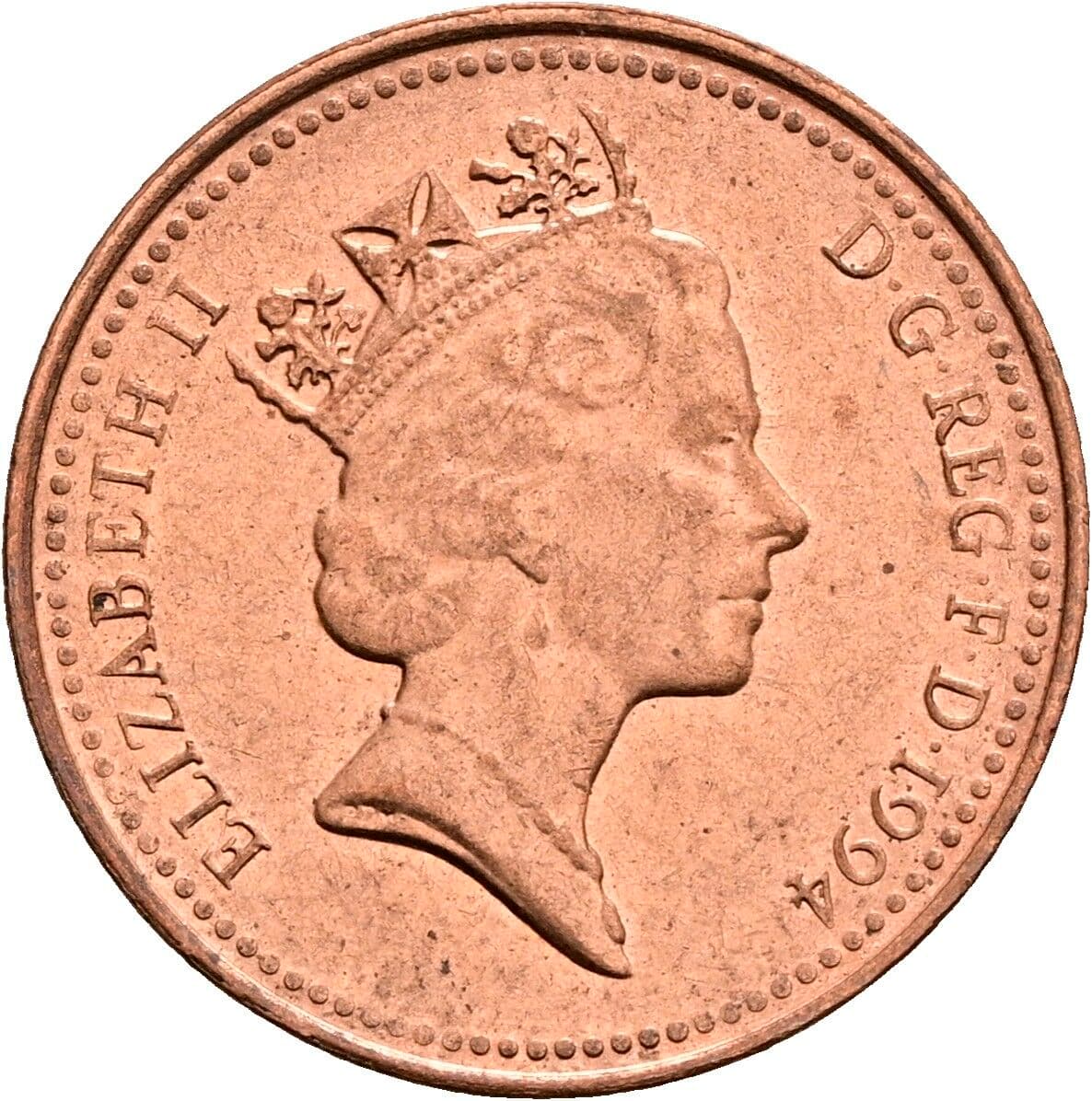 1 Penny Elisabeth II. 1952-2022 1994 – Vorderseite