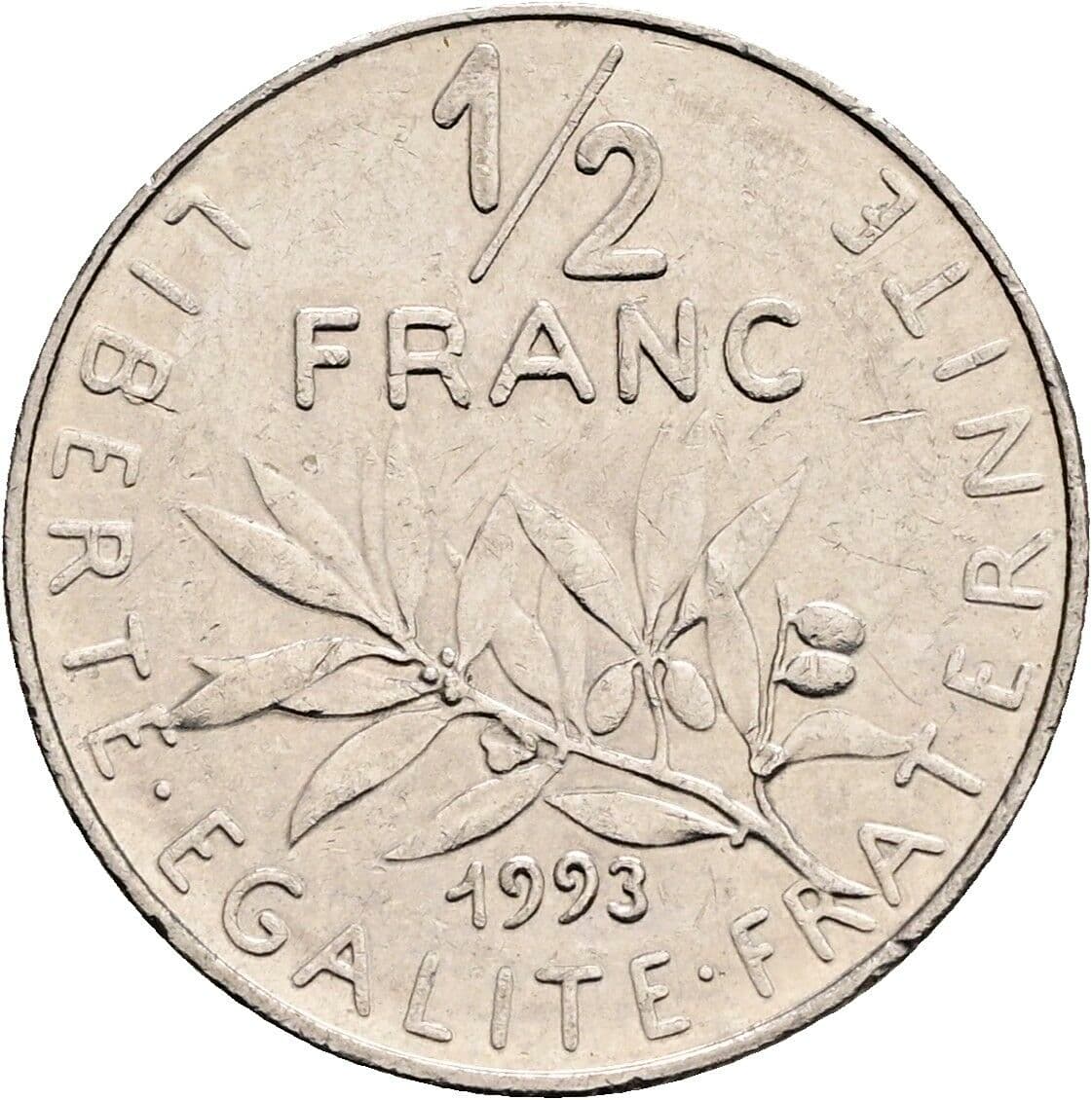 1/2 Franc 1993 – Vorderseite