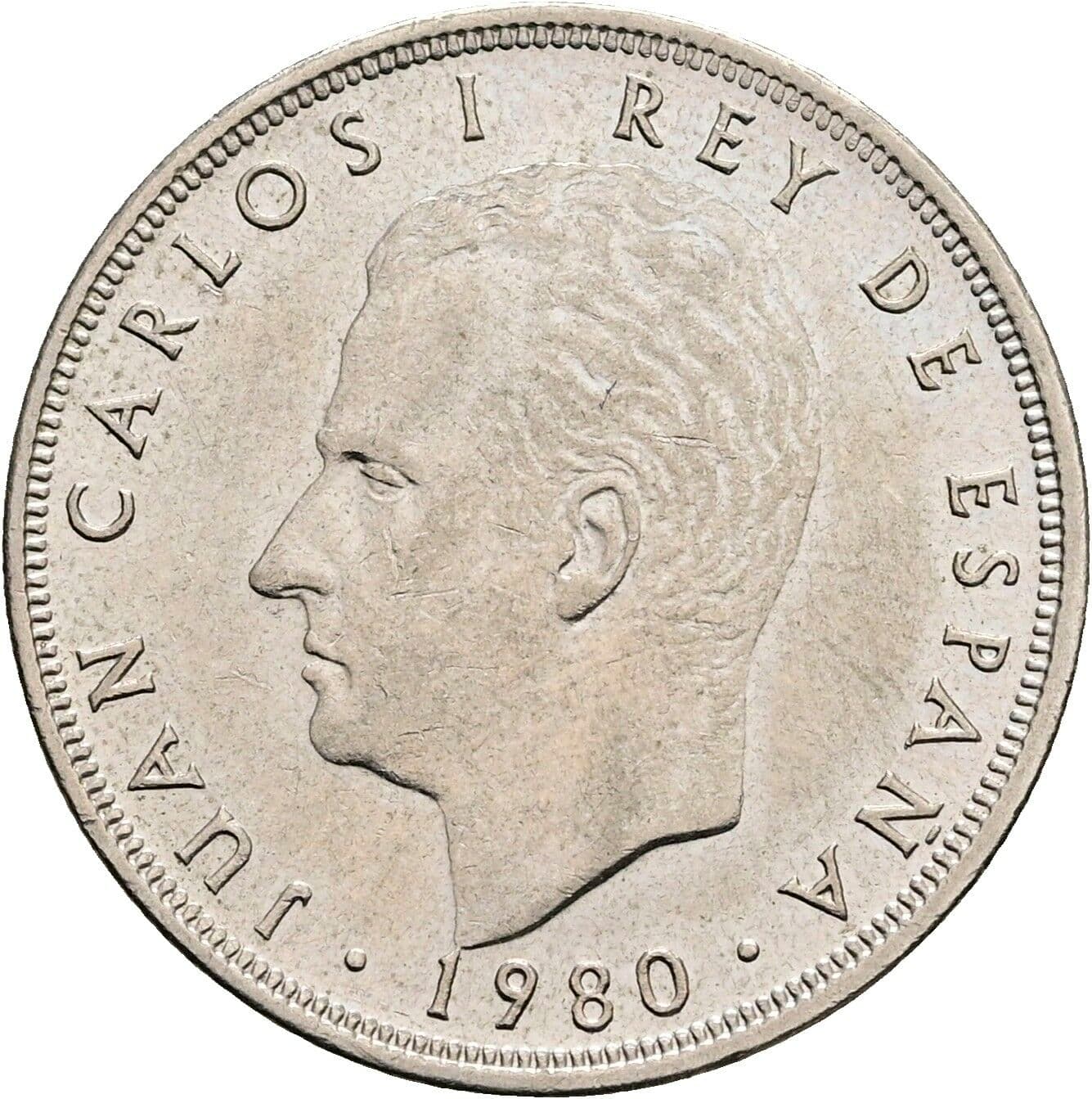 5 Pesetas Juan Carlos (1975-2014) 1980 – Vorderseite