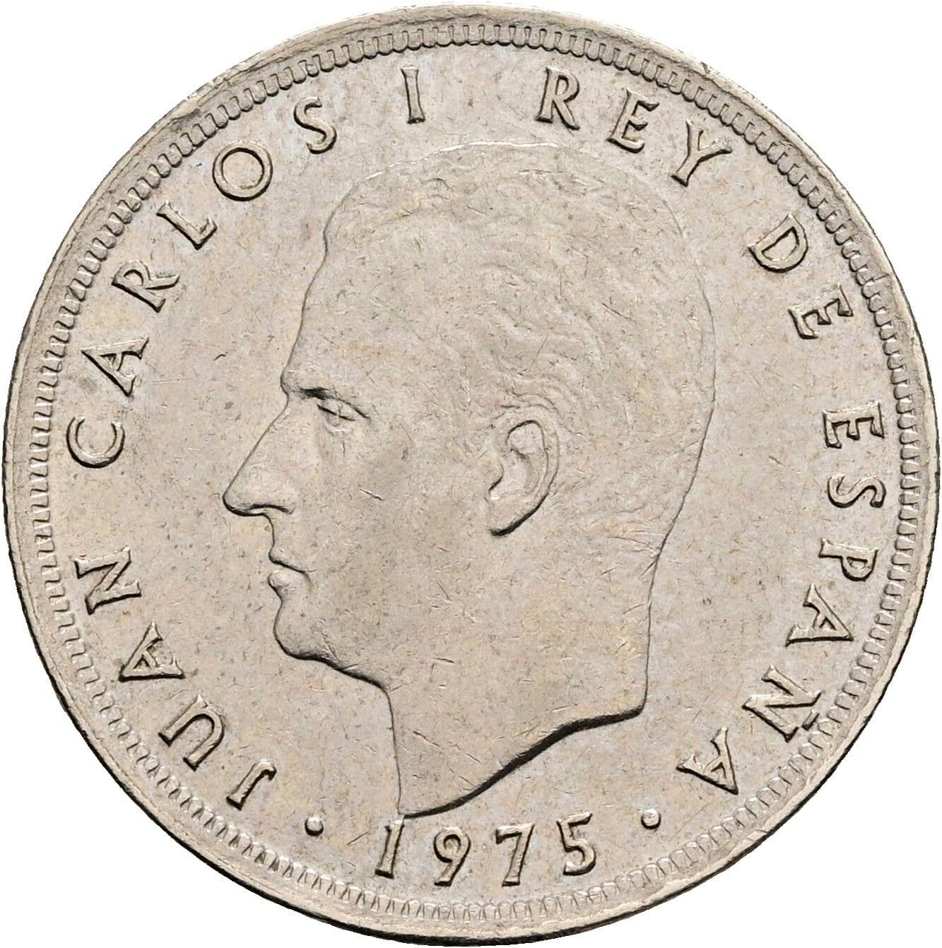 5 Pesetas Juan Carlos (1975-2014) 1975 – Vorderseite