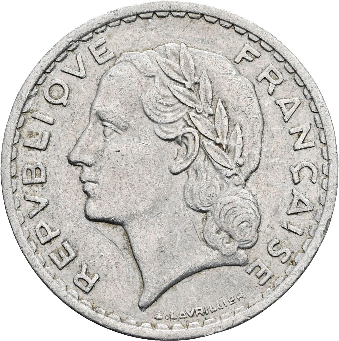 5 Francs 1949 – Vorderseite