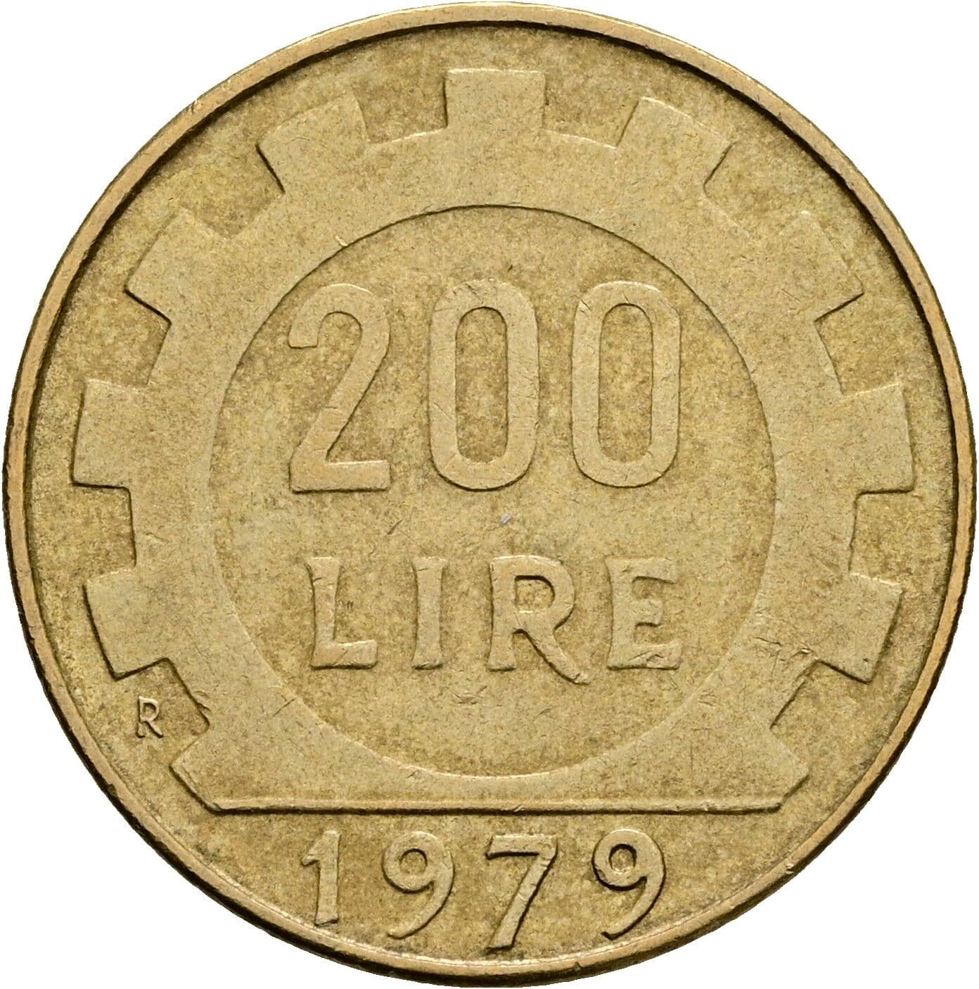 200 Lire 1979 – Vorderseite