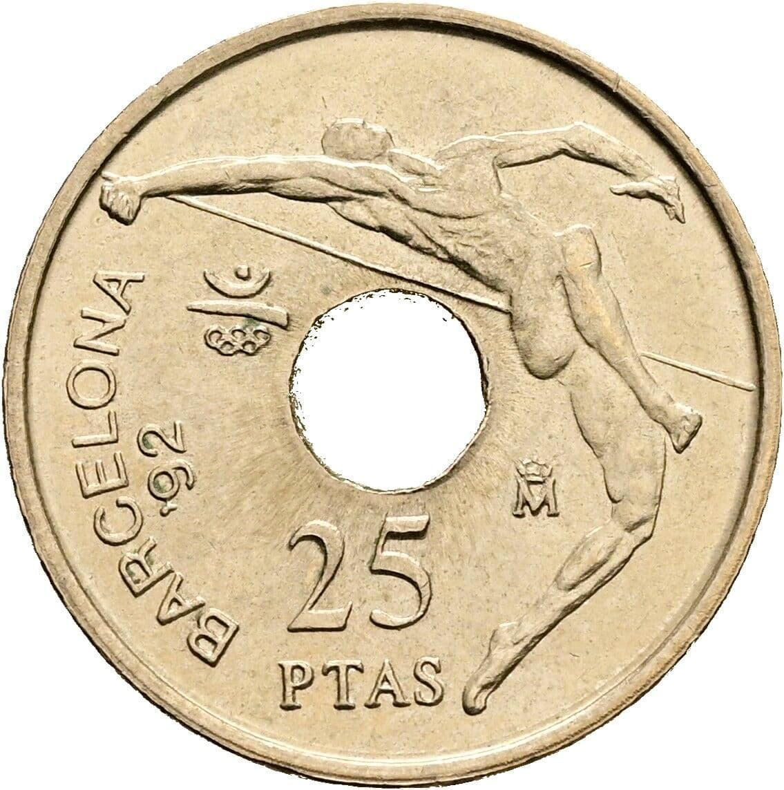 25 Pesetas Juan Carlos (1975-2014) 1991 – Vorderseite