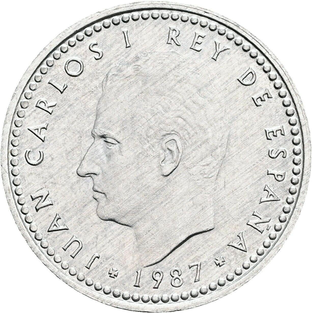 1 Peseta Juan Carlos (1975-2014) 1987 – Vorderseite