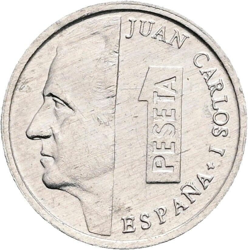 1 Peseta Juan Carlos (1975-2014) 1995 – Vorderseite