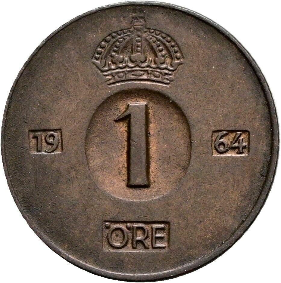 1 Öre Gustaf VI Adolf (1950-1973) 1964 – Vorderseite