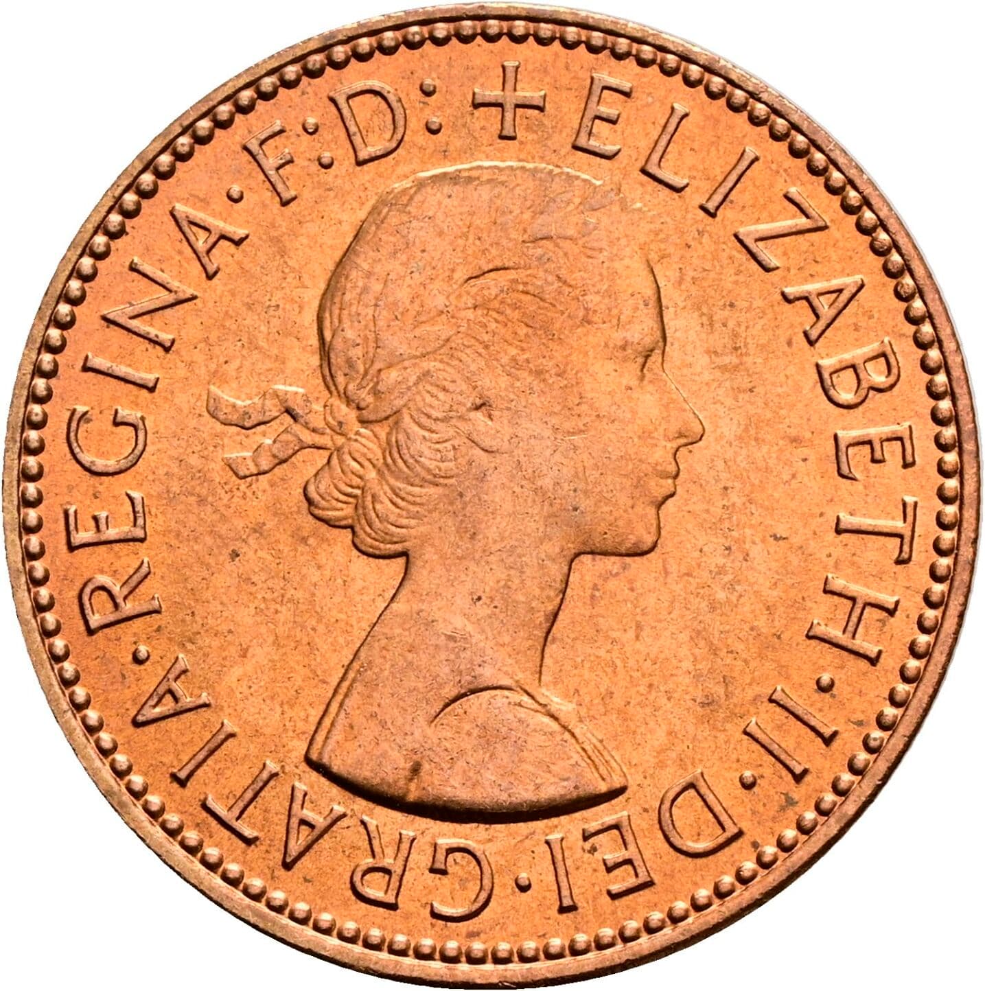 Half Penny Elisabeth II. 1952-2022 1967 – Vorderseite