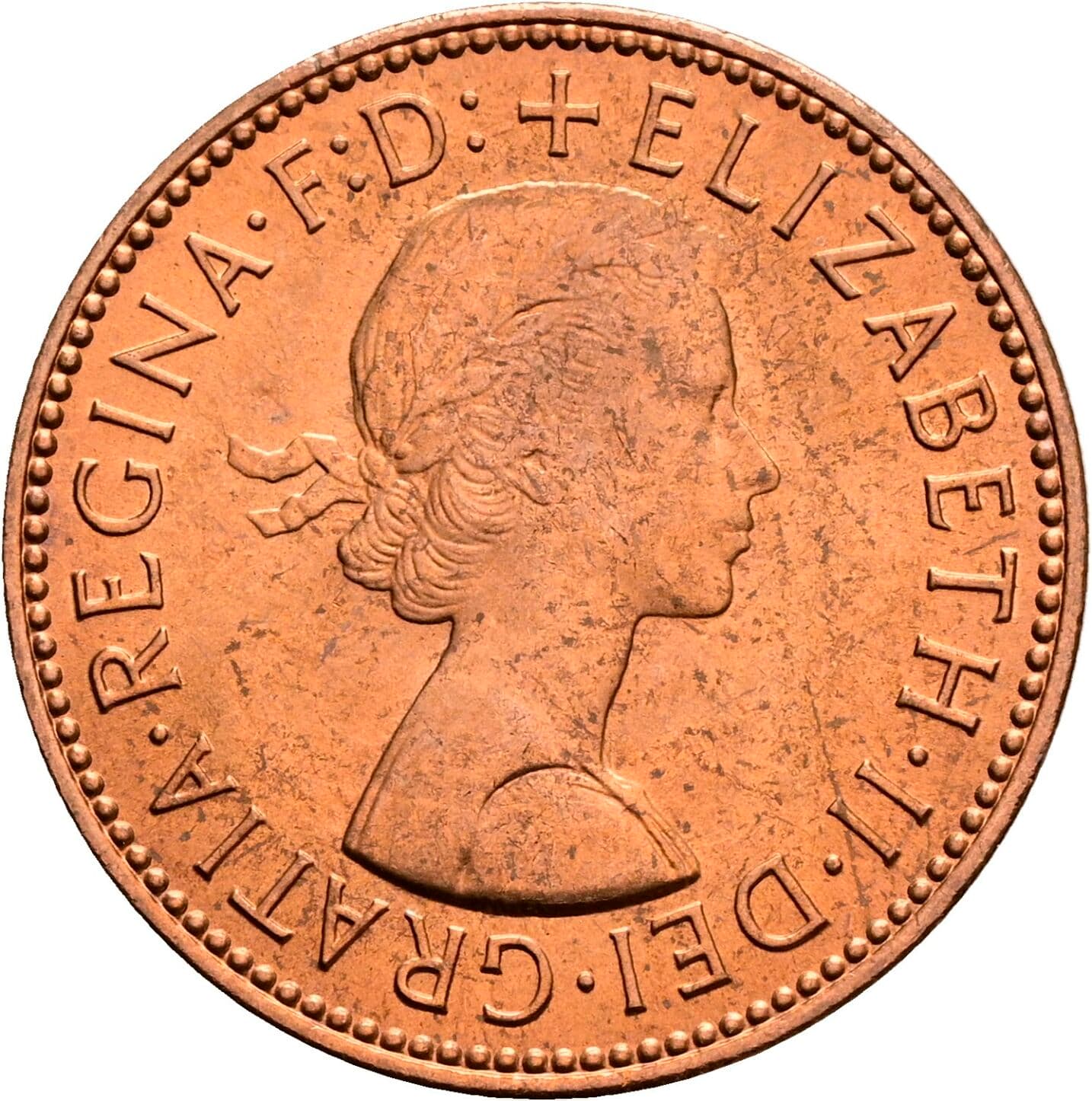 Half Penny Elisabeth II. 1952-2022 1967 – Vorderseite