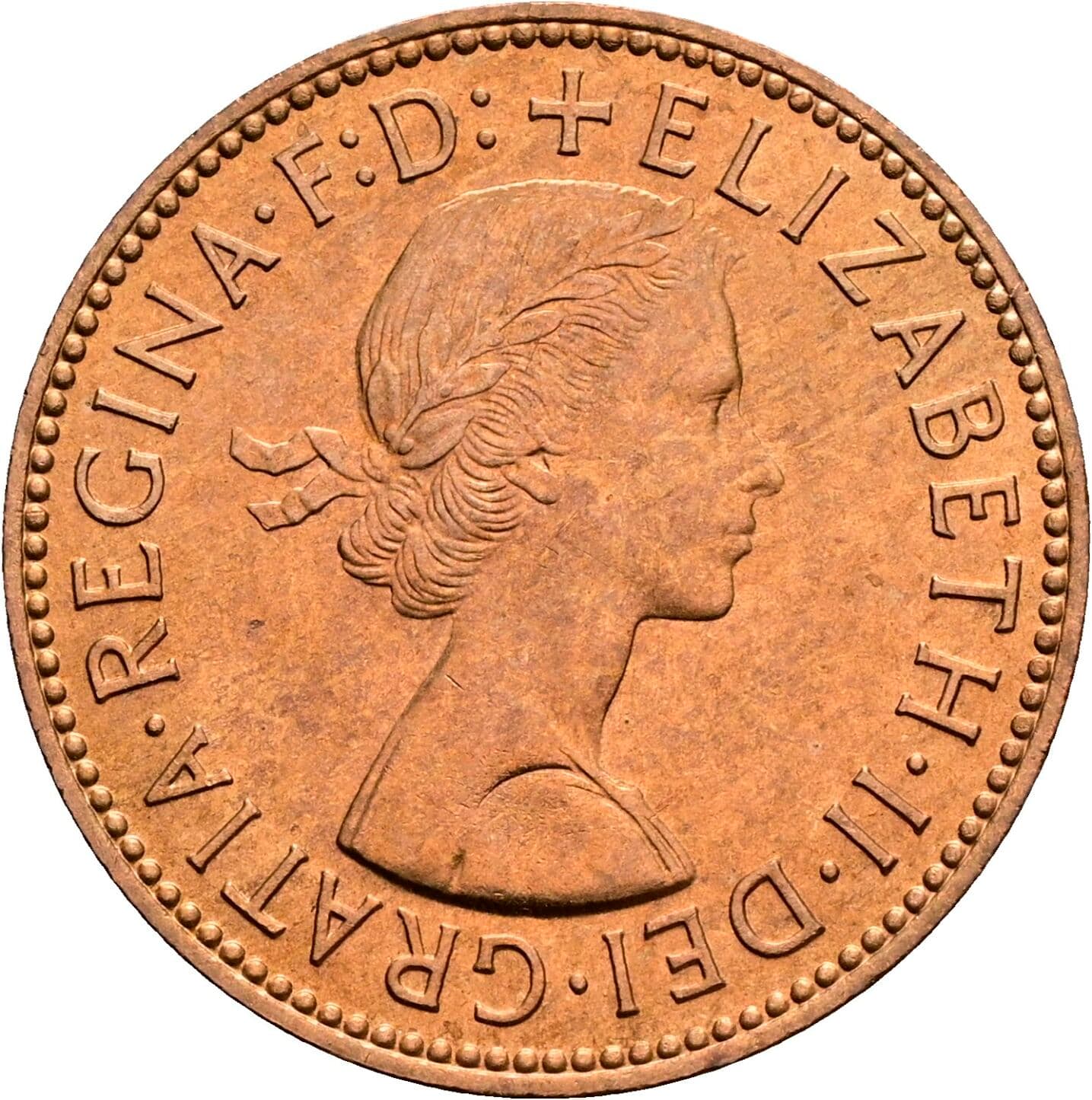 Half Penny Elisabeth II. 1952-2022 1959 – Vorderseite