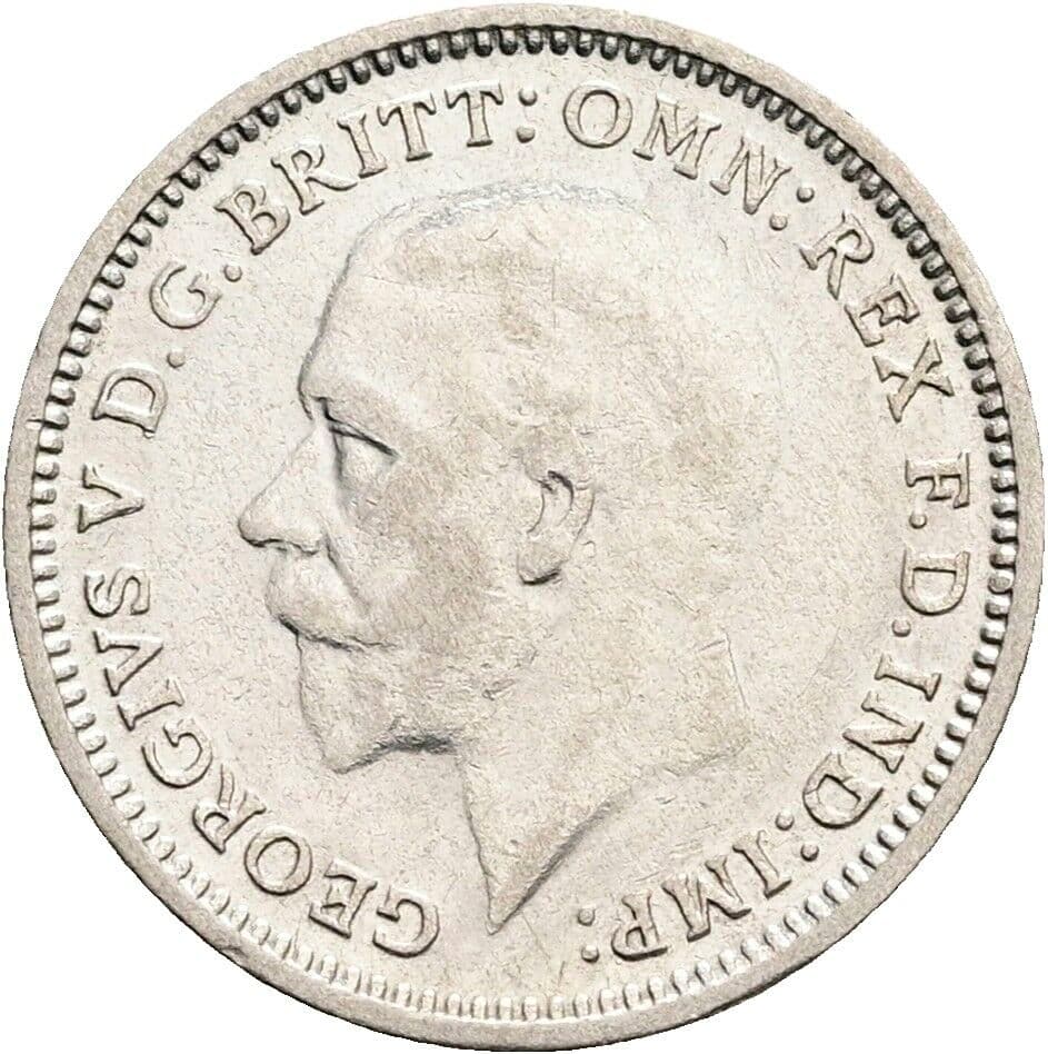 3 Pence George V. (1910-1936) 1931 – Vorderseite