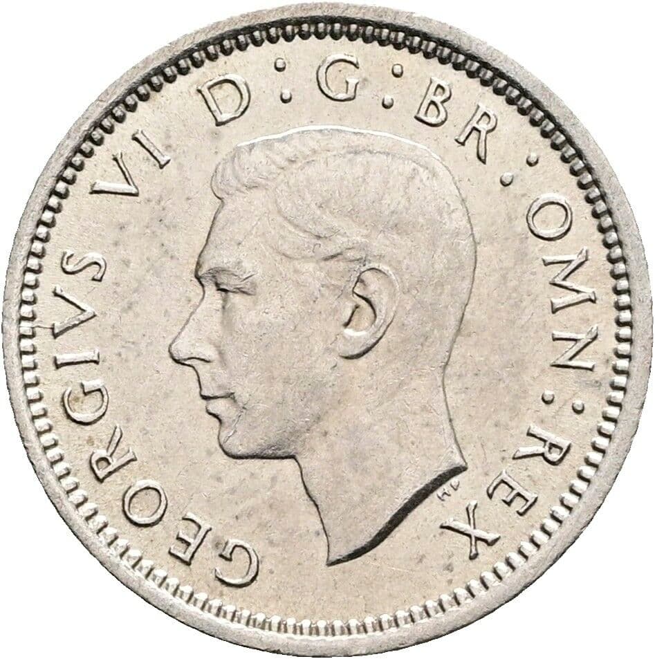 3 Pence Georg VI. (1936-1952) 1941 – Vorderseite