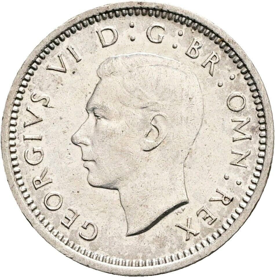 3 Pence George VI. 1936-1952 1941 – Vorderseite