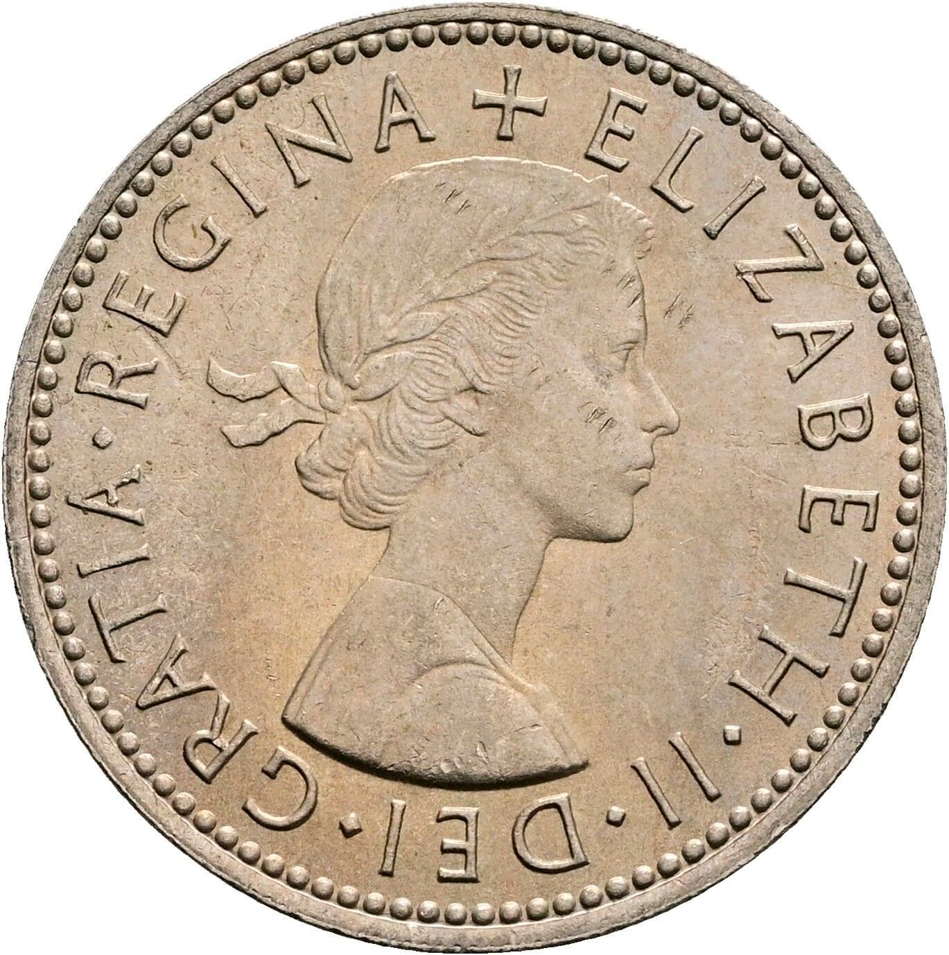 1 Shilling Elisabeth II. 1952-2022 1966 – Vorderseite