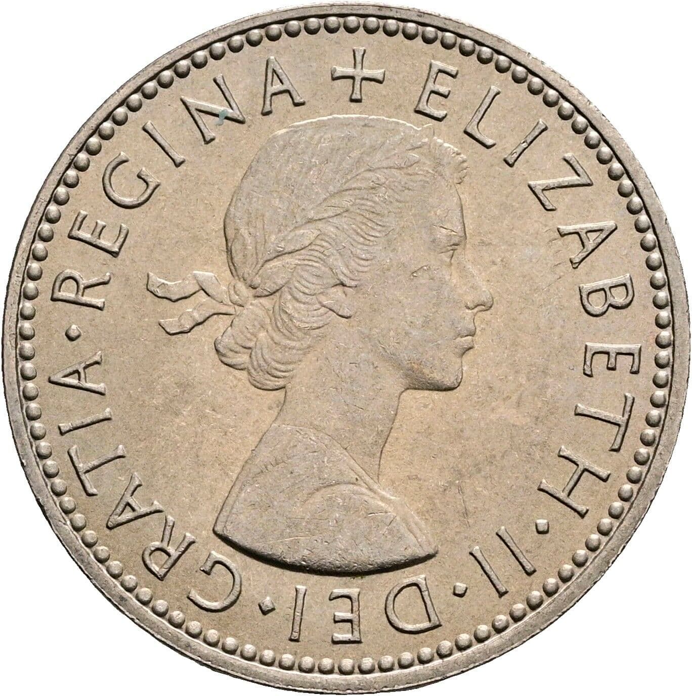 1 Shilling Elisabeth II. 1952-2022 1966 – Vorderseite