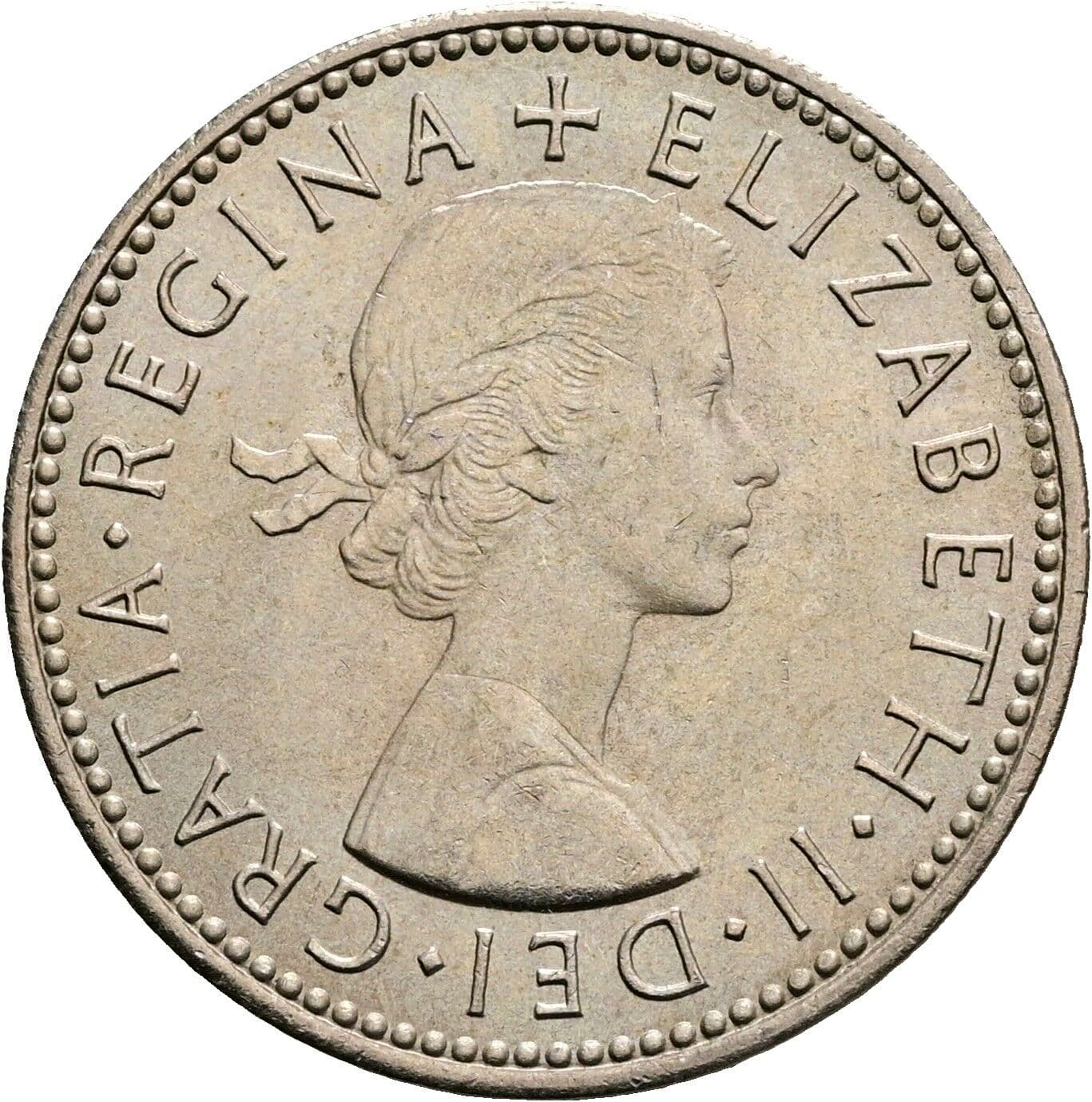 1 Shilling Elisabeth II. 1952-2022 1966 – Vorderseite