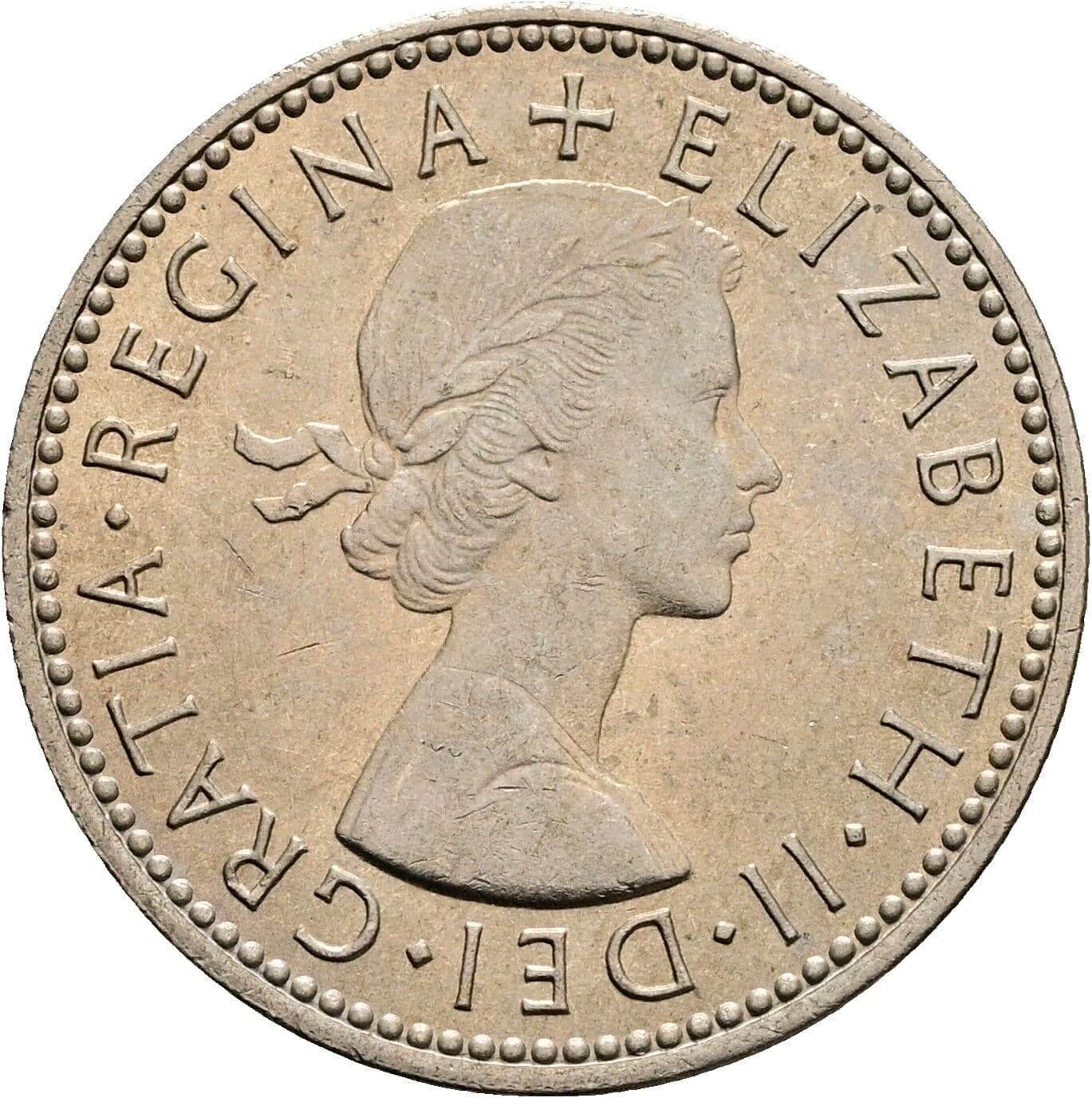 1 Shilling Elisabeth II. 1952-2022 1966 – Vorderseite