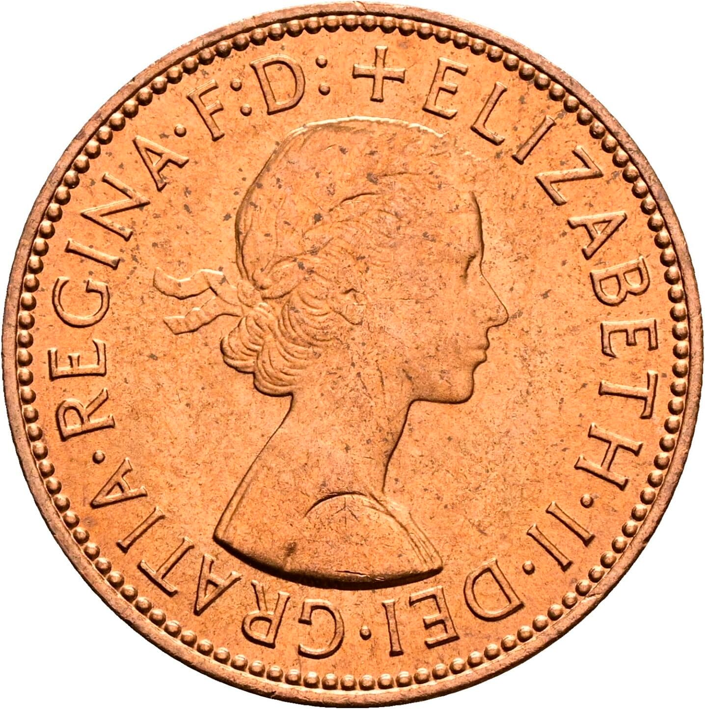 Half Penny Elisabeth II. 1952-2022 1967 – Vorderseite