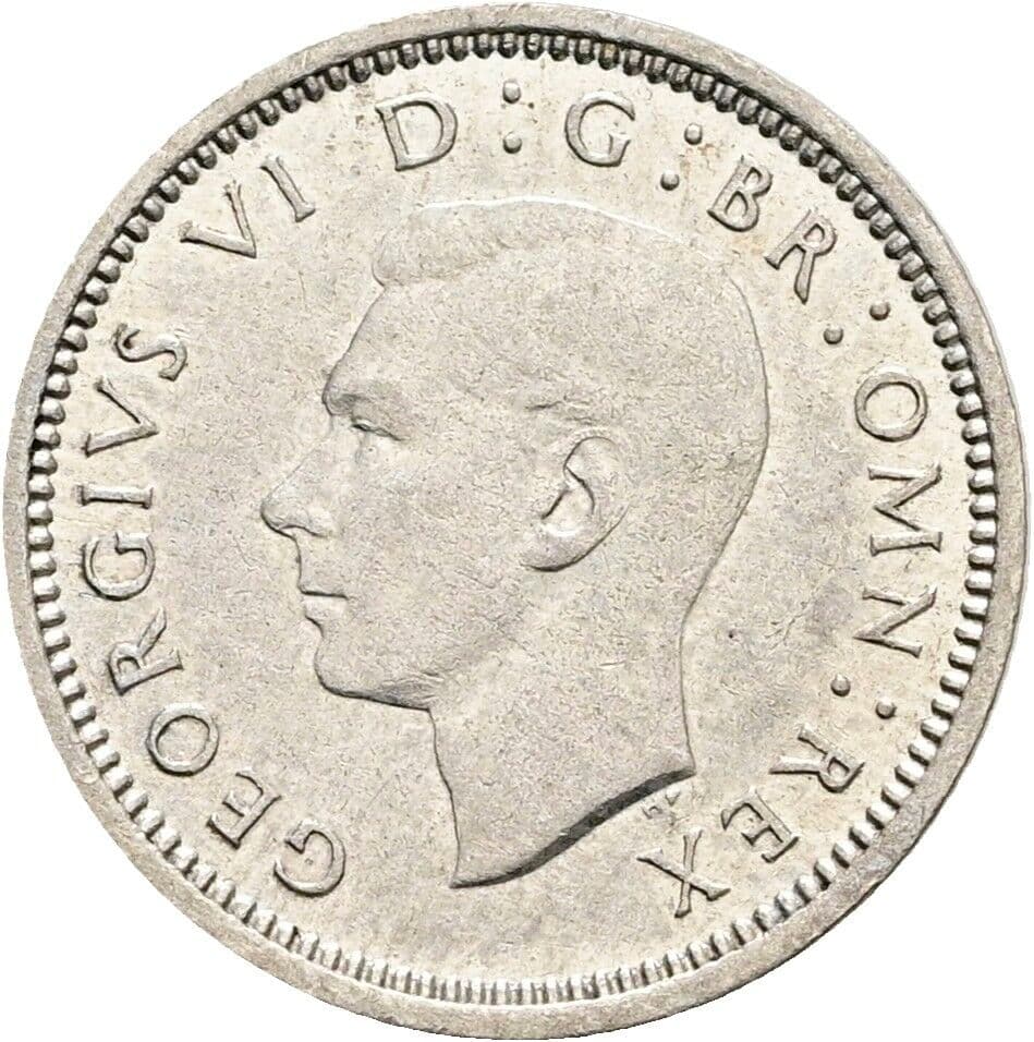 3 Pence George VI. 1936-1952 1941 – Vorderseite