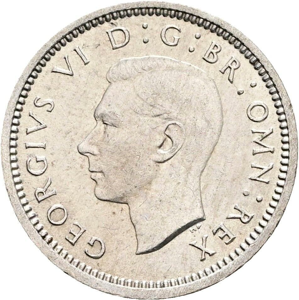 3 Pence George VI. 1936-1952 1941 – Vorderseite