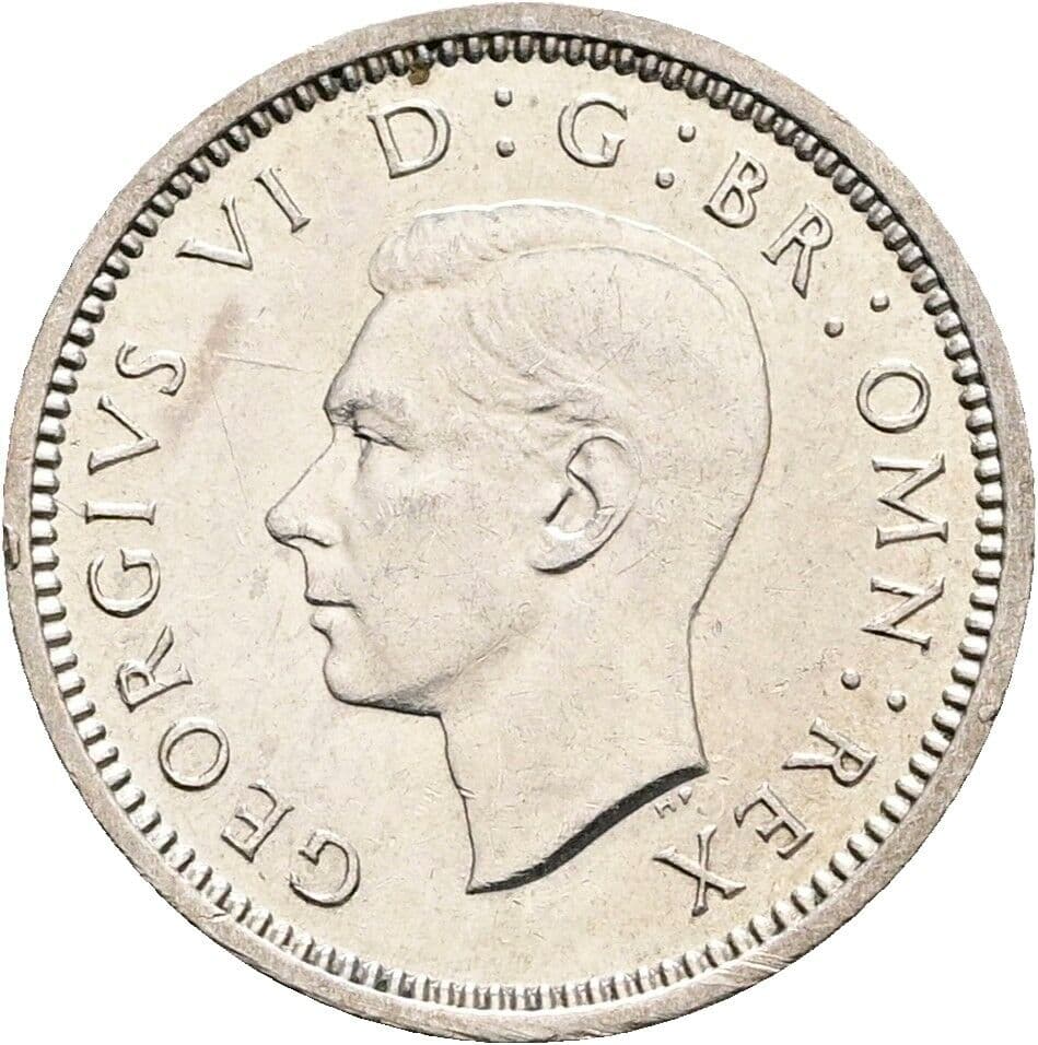 3 Pence George VI. 1936-1952 1937 – Vorderseite